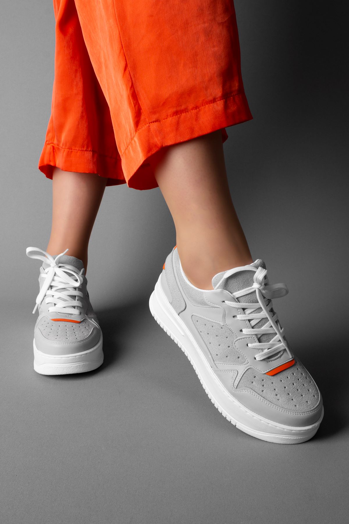 Orange Kadın Spor Ayakkabı-Krem