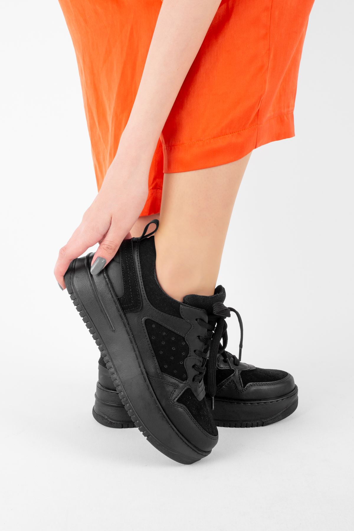 Orange Kadın Spor Ayakkabı-siyah