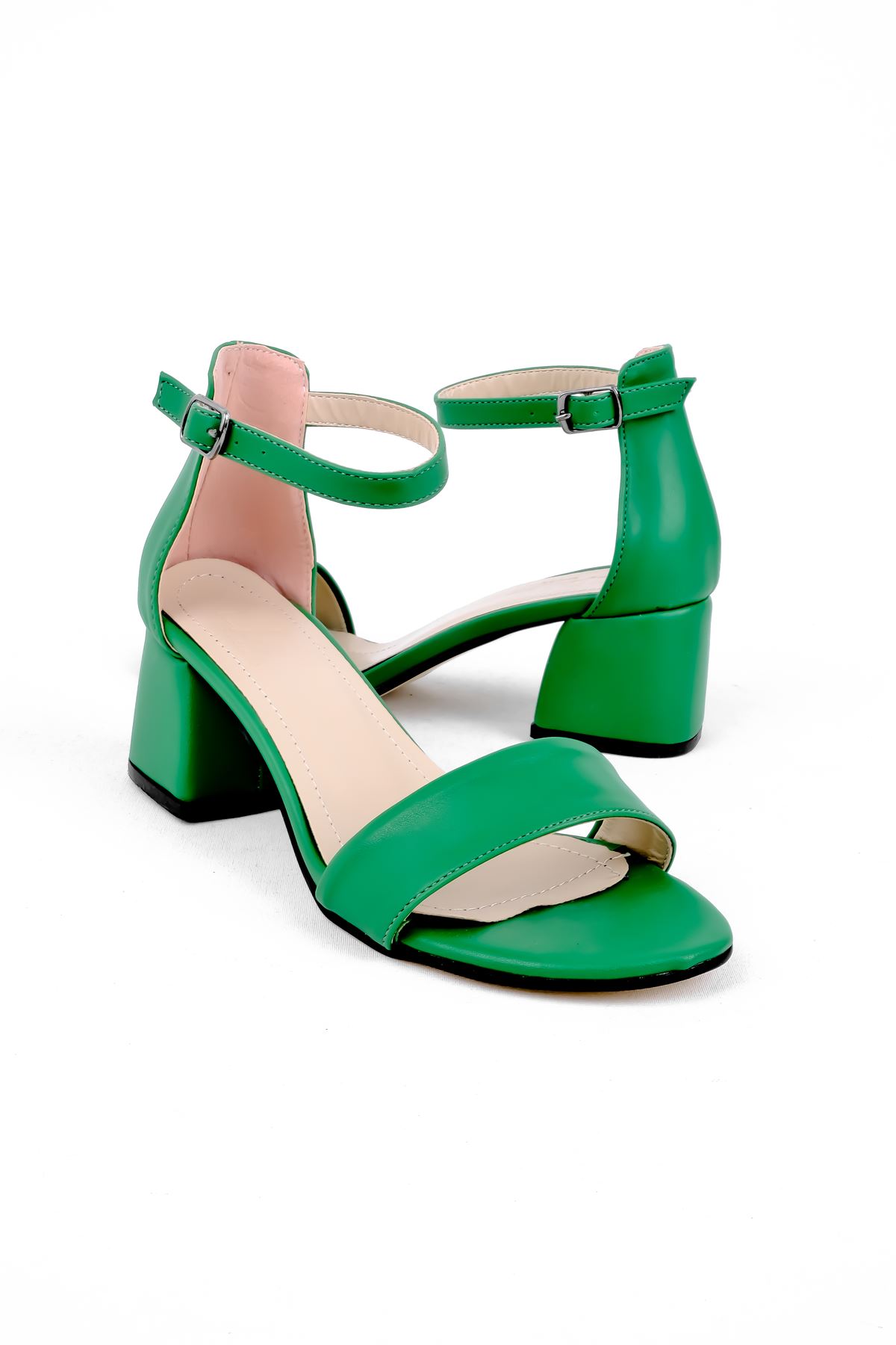 Thayer Kadın Topuklu Ayakkabı Tek Bant-Yeşil