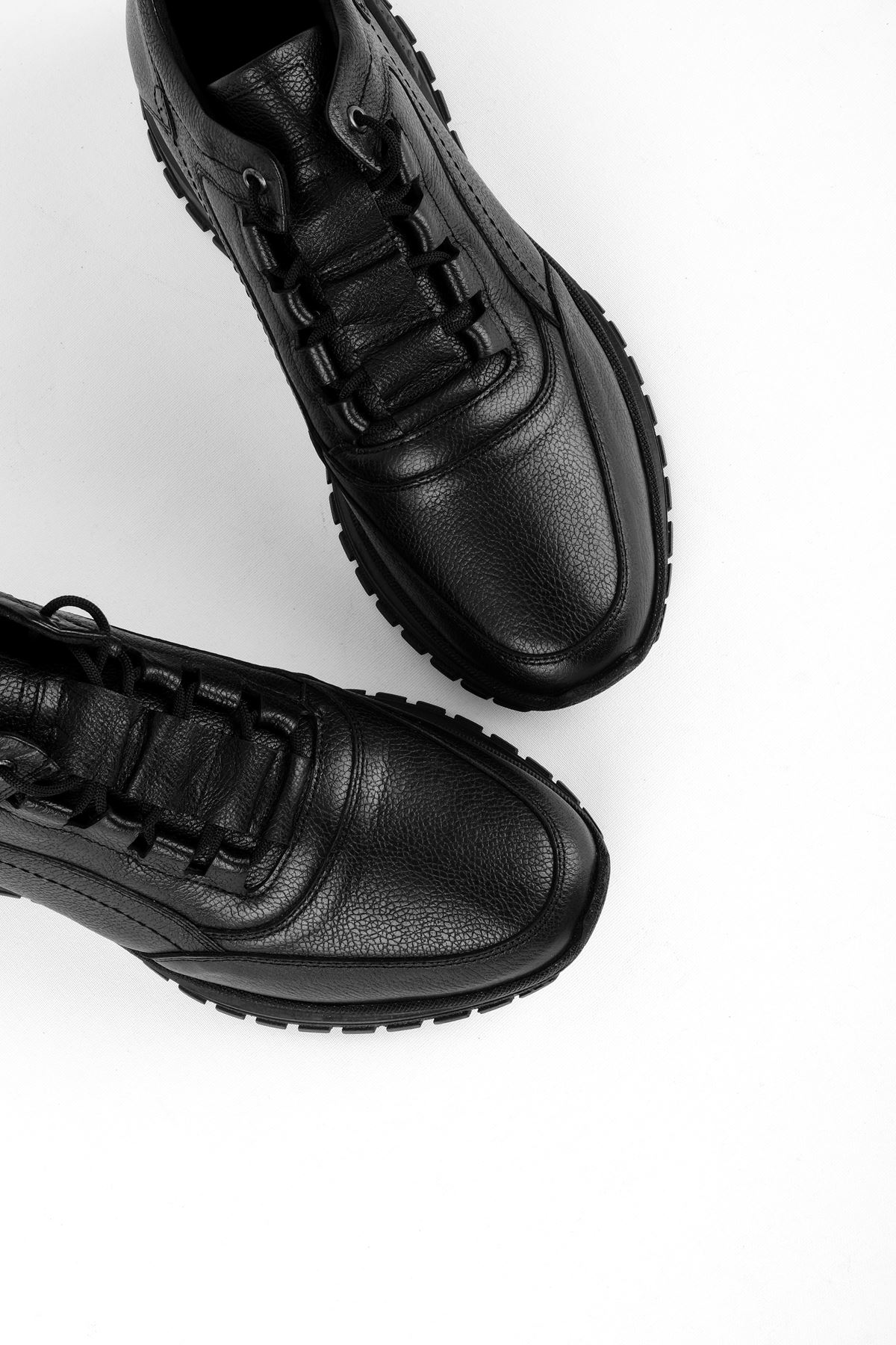 Raxel Hakiki Deri Erkek Ayakkabı-siyah