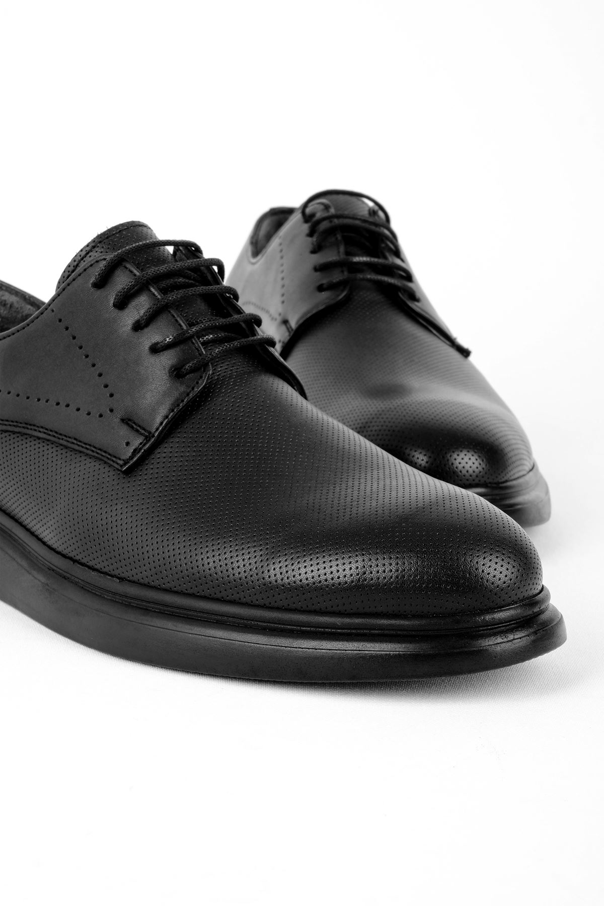 Tesra Hakiki Deri Erkek Ayakkabı-siyah