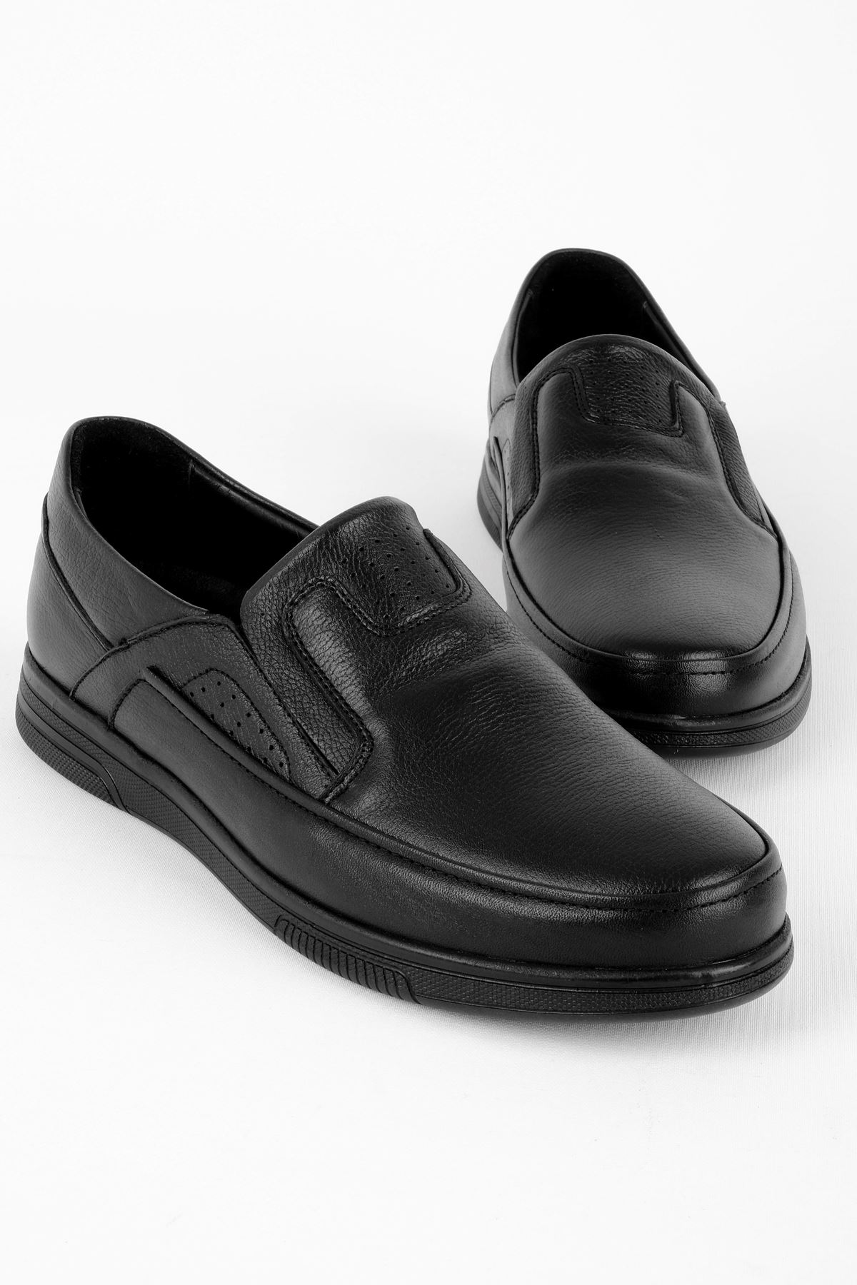 Dawn Erkek Hakiki Deri Ayakkabı-siyah