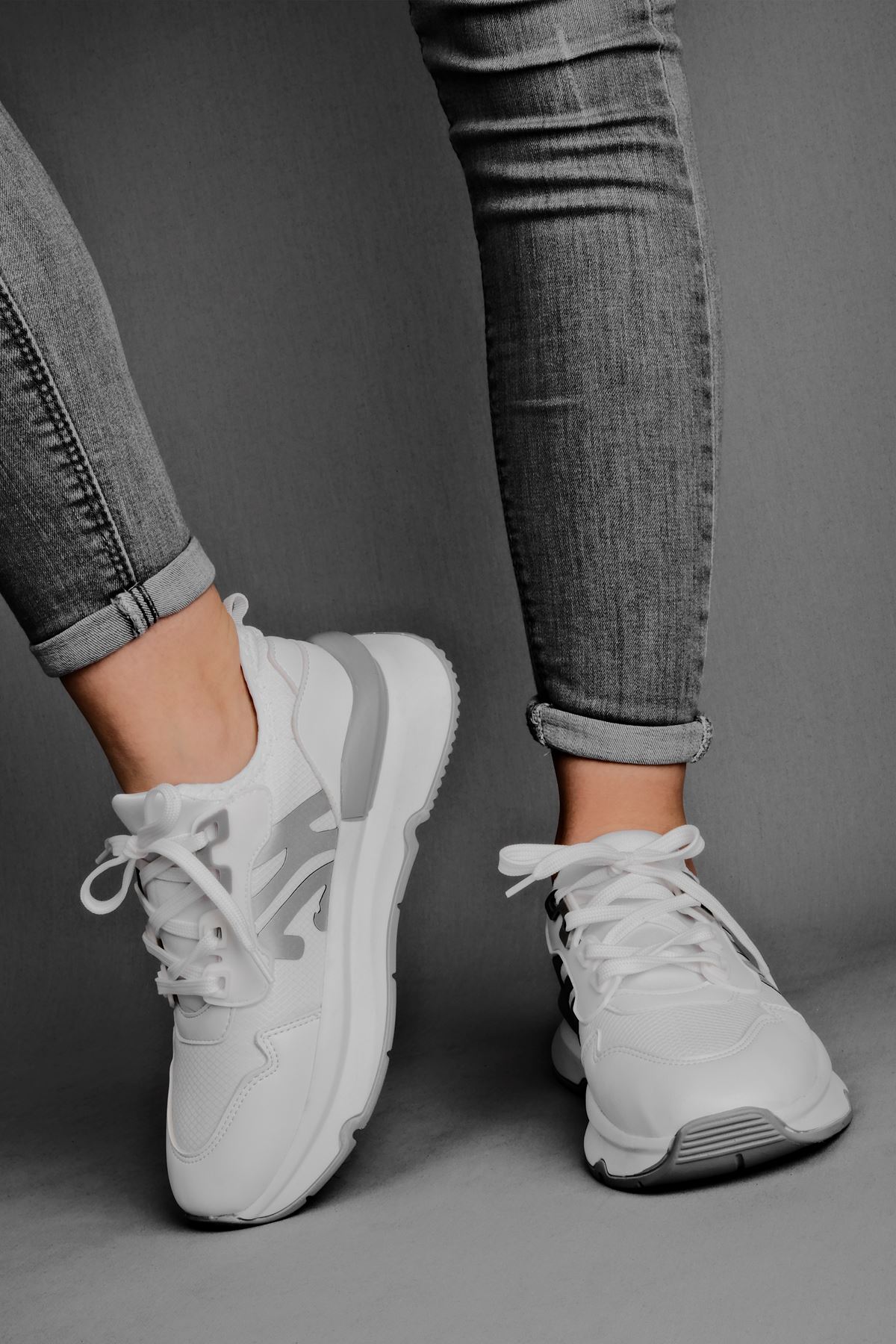 Pades Kadın Spor Ayakkabı-beyaz