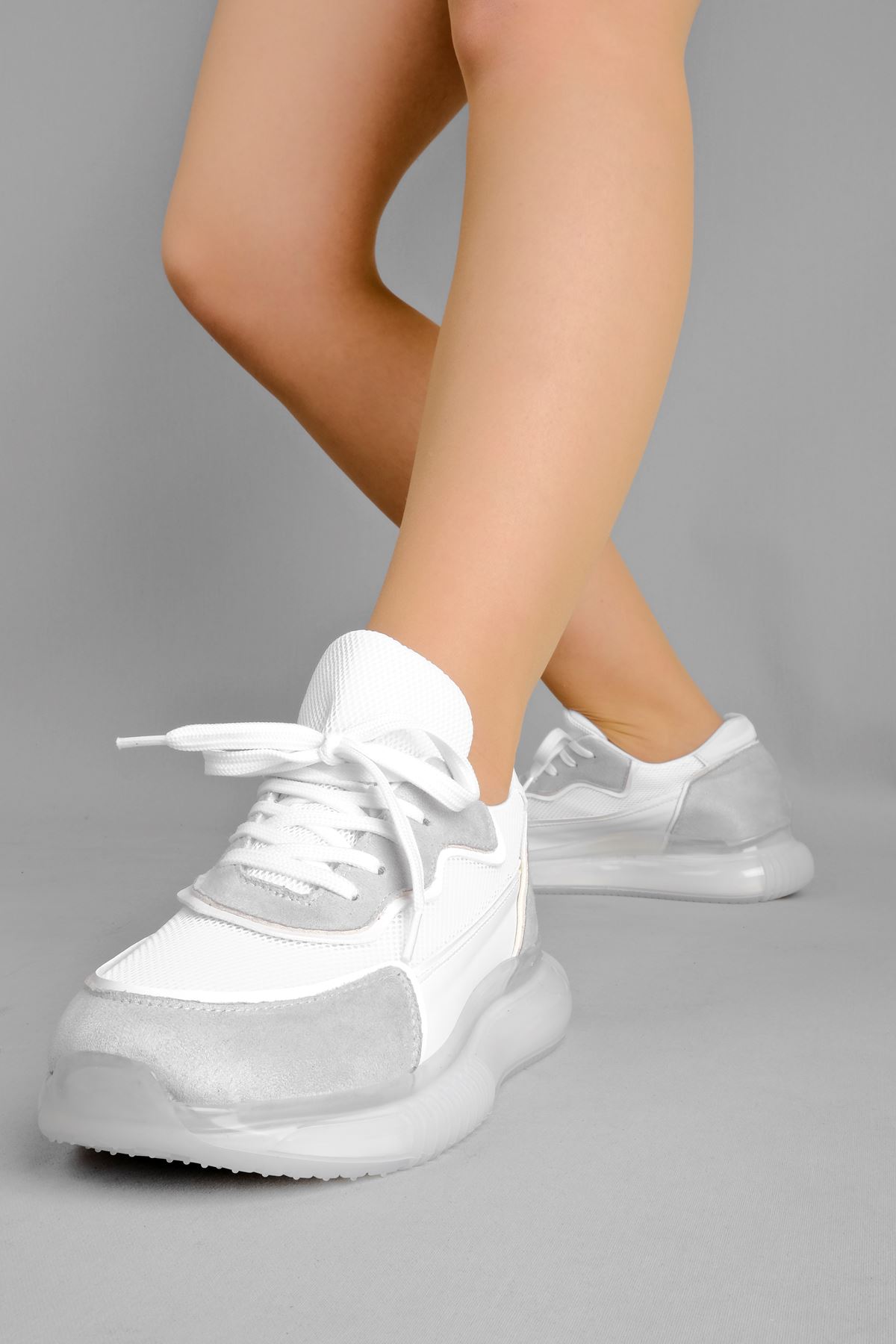 Lunka Kadın Spor Ayakkabı-beyaz