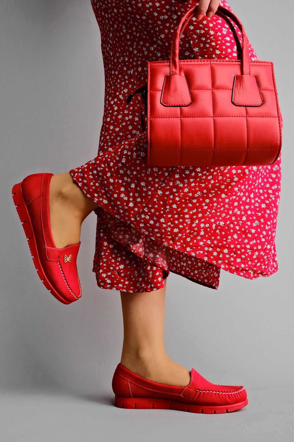 Como Kadın Günlük Ayakkabı-Kırmızı