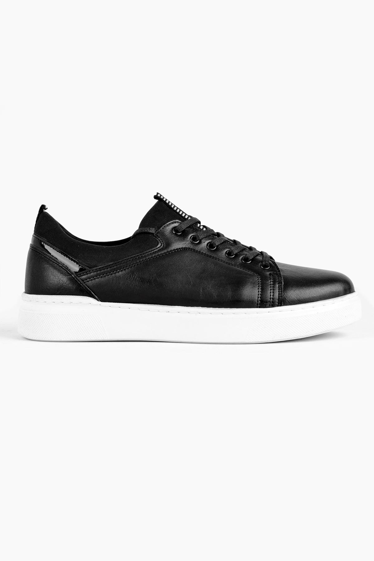 Lucas Erkek Spor Ayakkabı Şerit Detaylı-siyah
