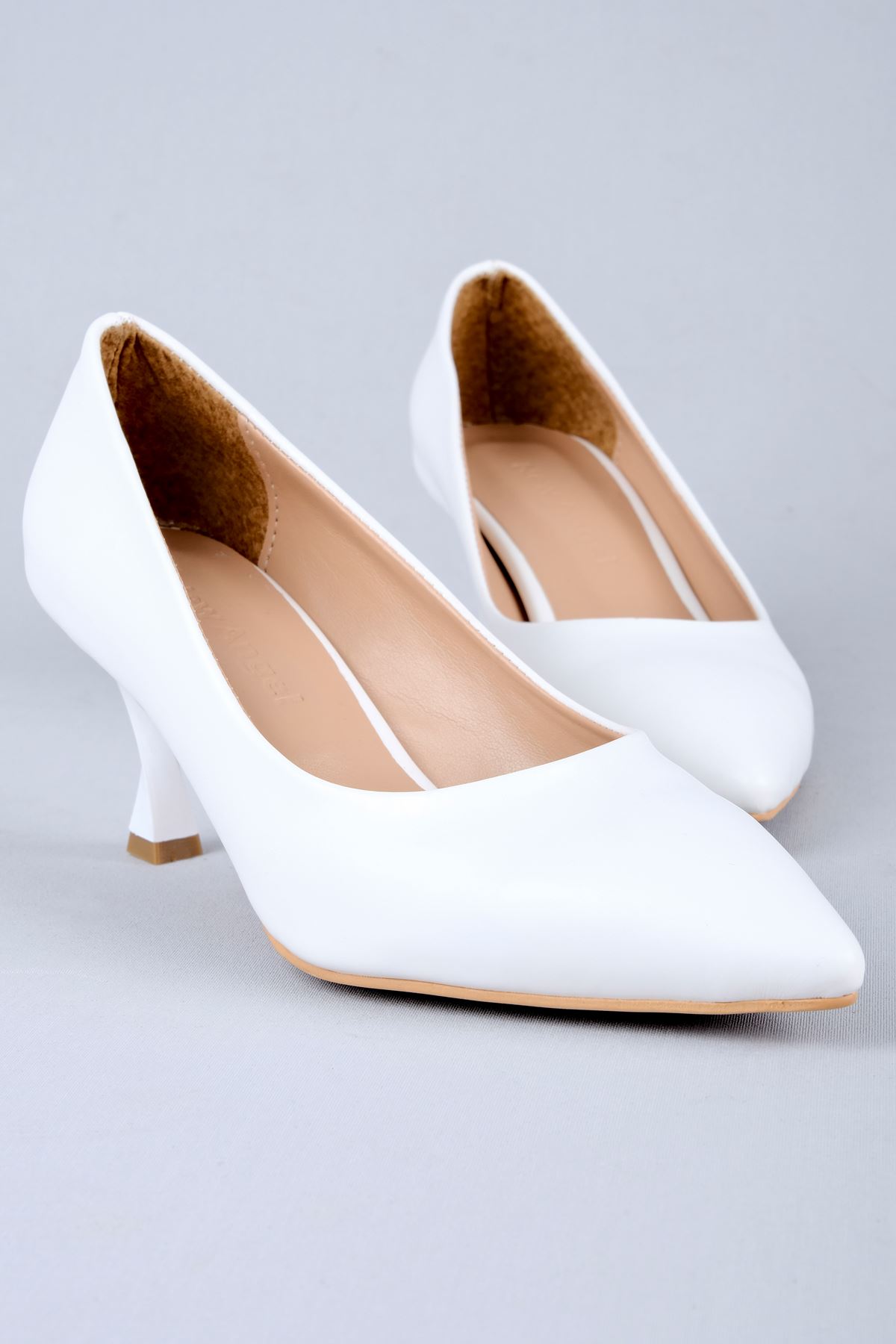 Norma Kadın Topuklu Ayakkabı-beyaz