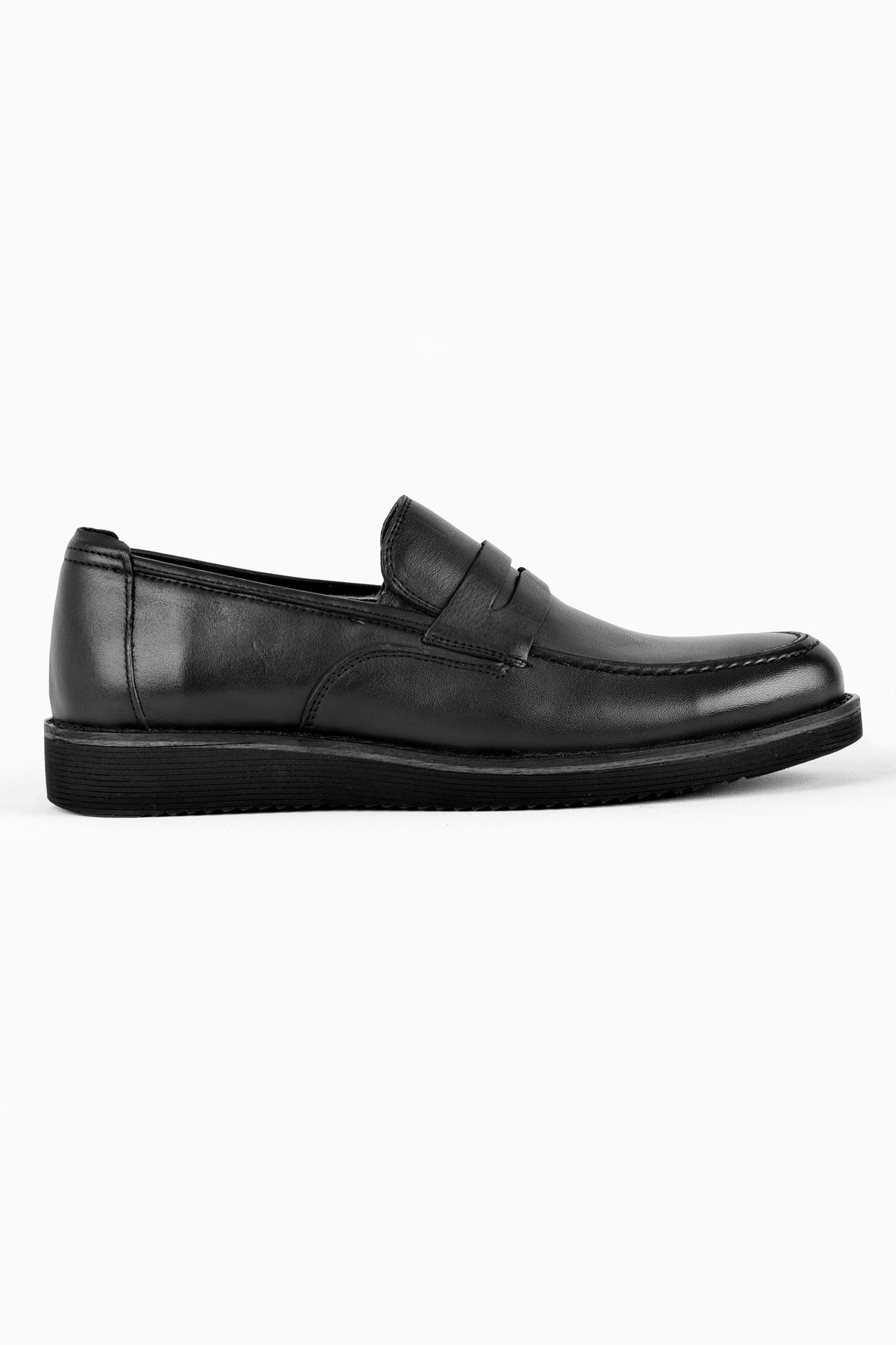 James Erkek Hakiki Deri Ayakkabı Klasik-siyah