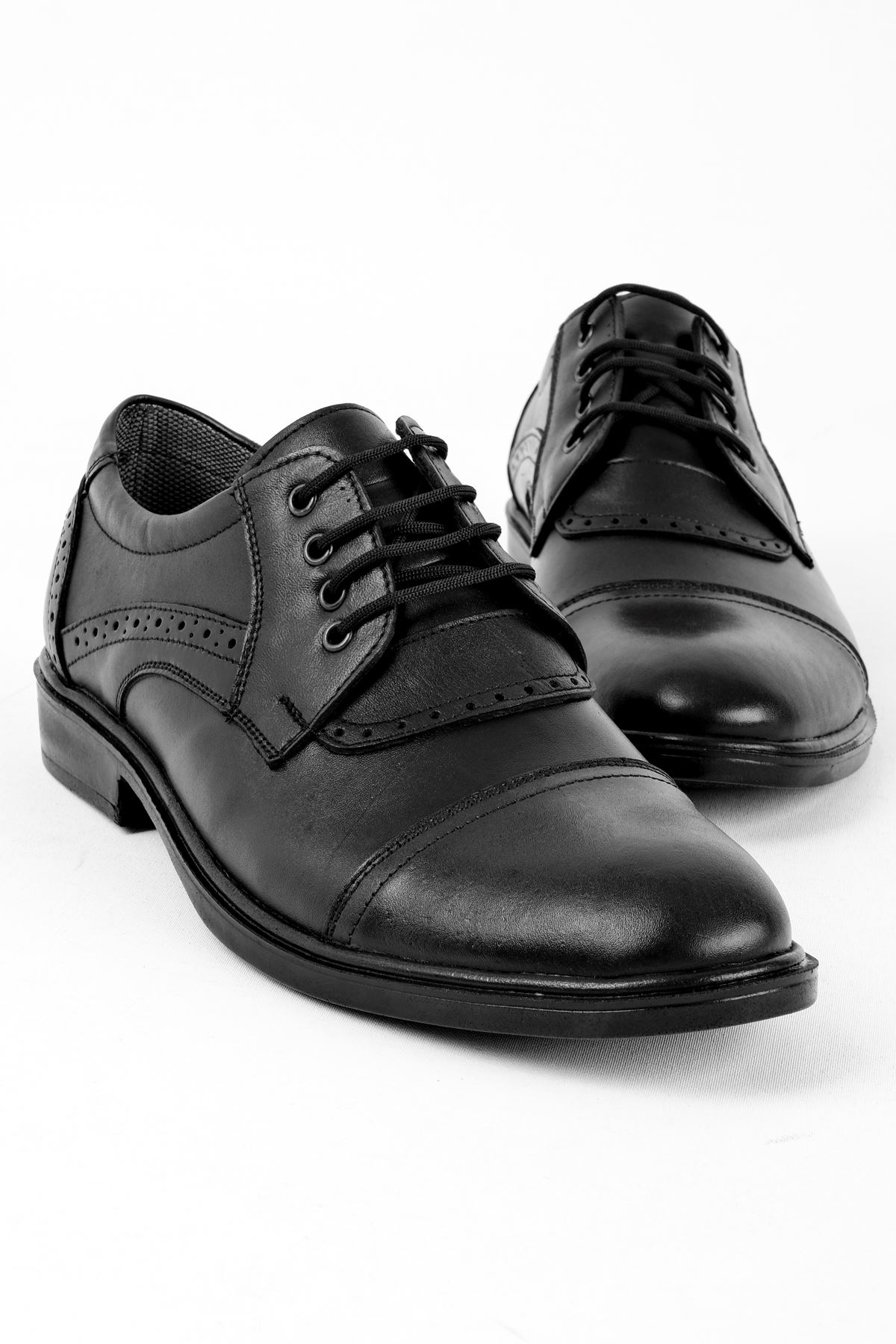 Vitela Erkek Hakiki Deri Ayakkabı Klasik-siyah