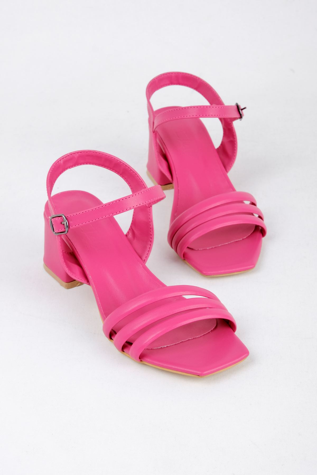 Kadın Biyeli Klasik Topuklu Ayakkabı-Fuşya