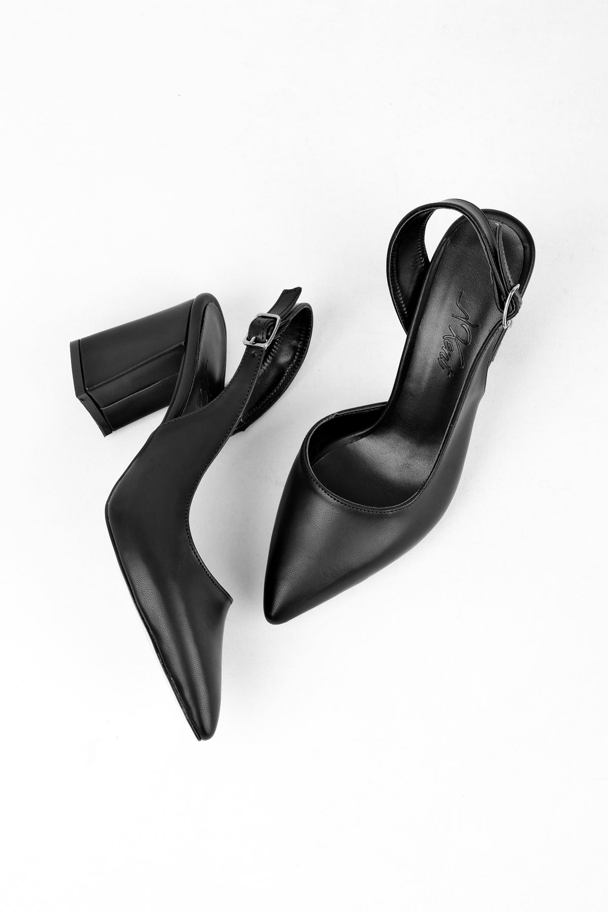 Gabriel Kadın Topuklu Ayakkabı Yandan Bağlamalı-siyah