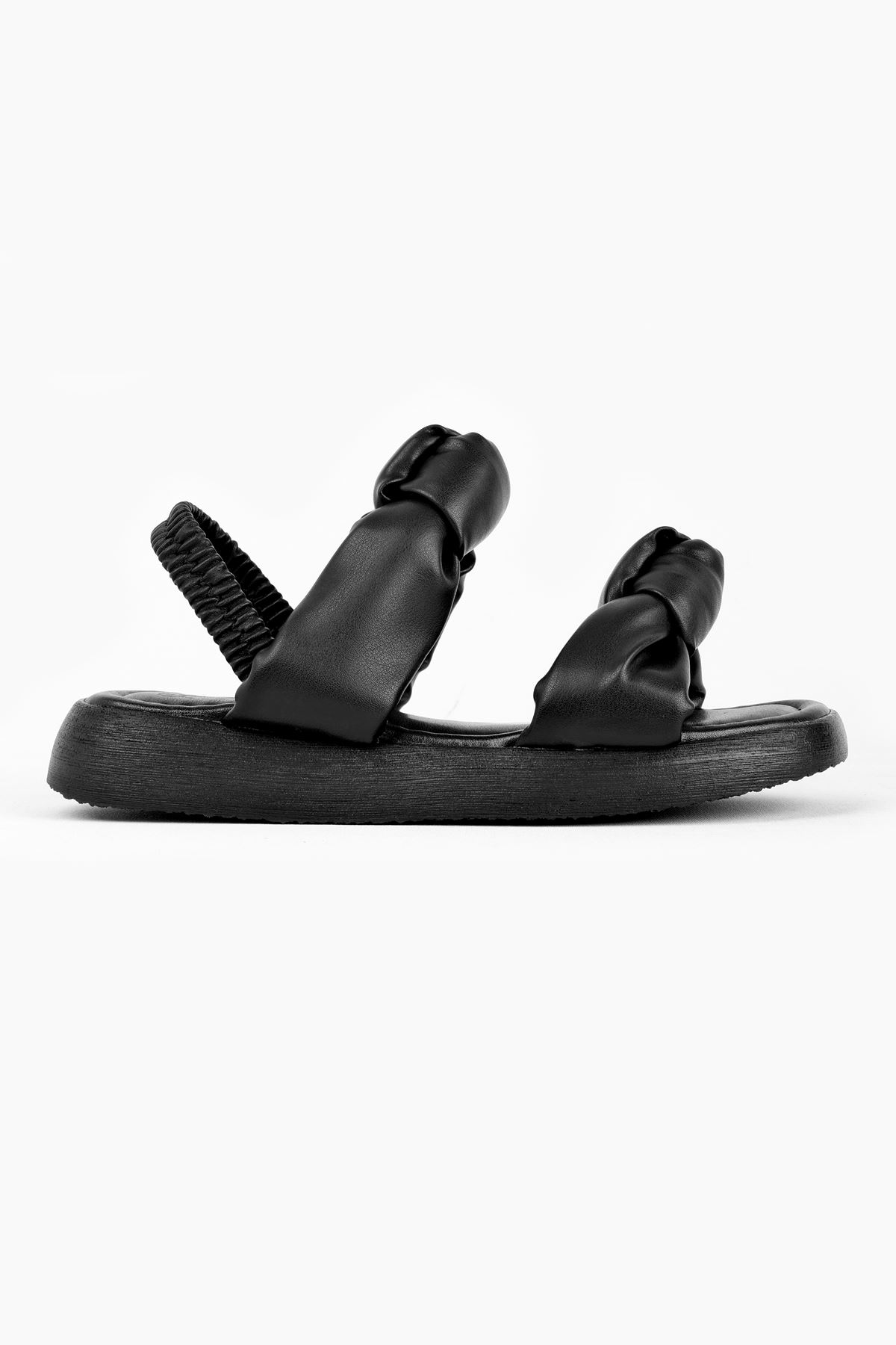 Contes Kadın Sandalet Düğüm Detaylı-siyah