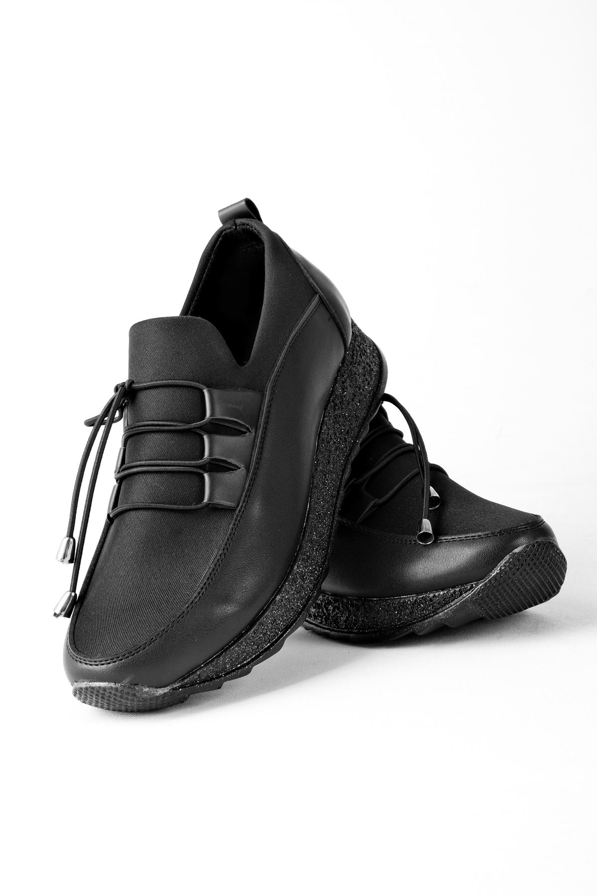 Castor Kadın Günlük Ayakkabı Bağcıklı-siyah
