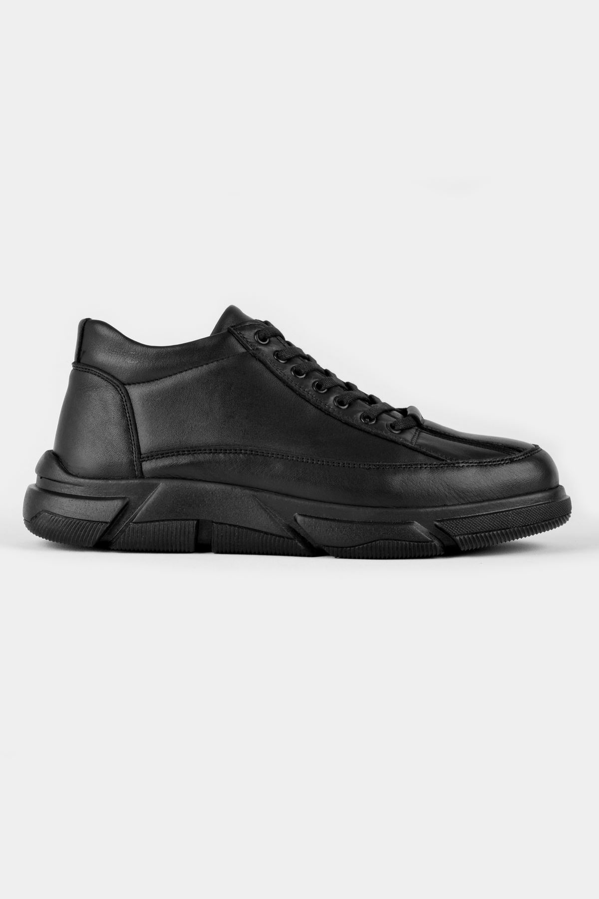 Henric Erkek Hakiki Deri Klasik Ayakkabı Bağcıklı-siyah