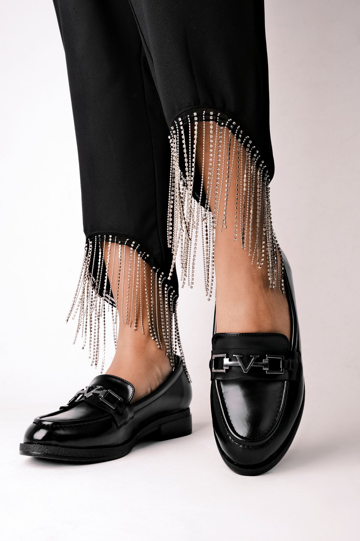 Orlondo Kadın V Detaylı Günlük Ayakkabı-siyah