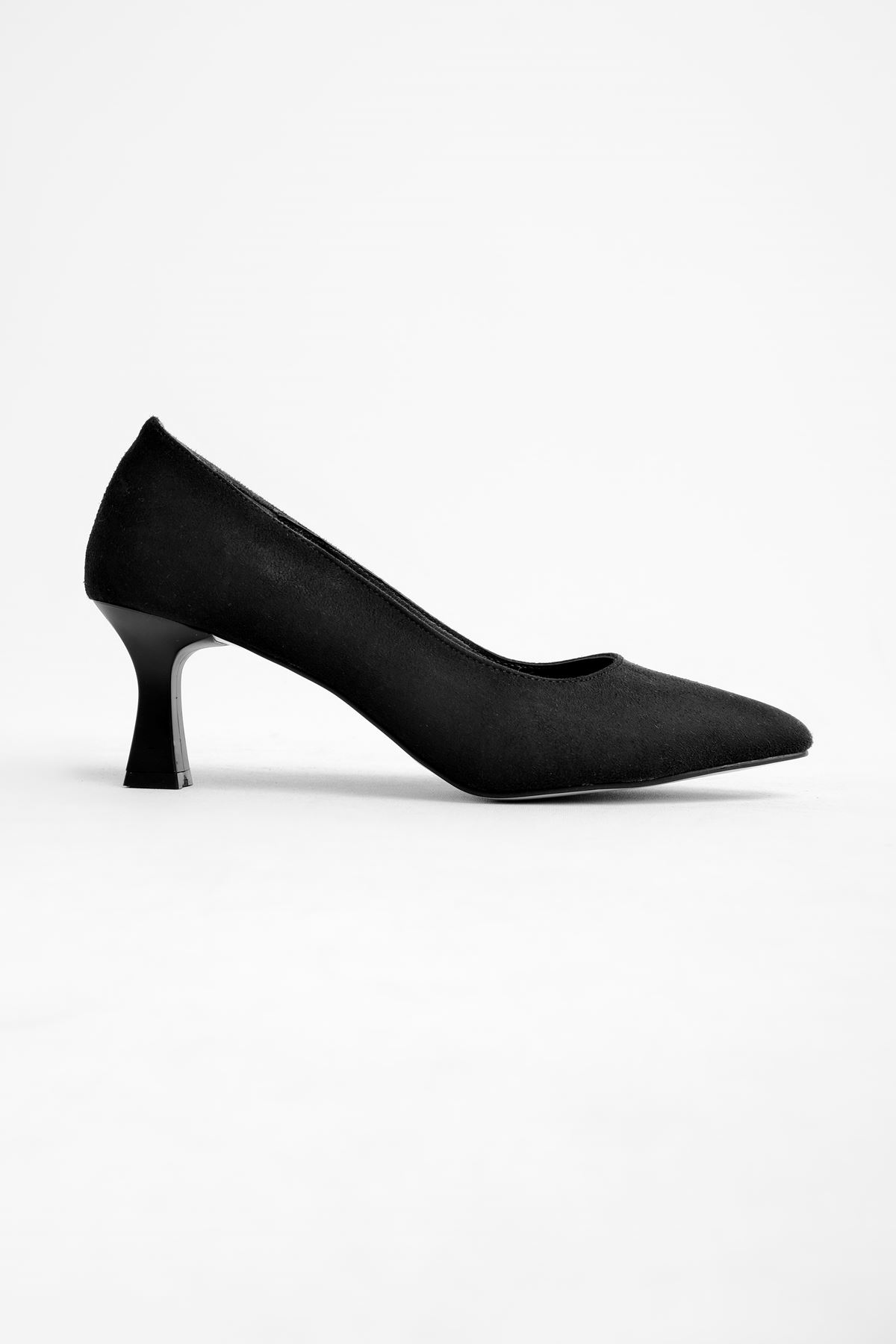 Amber Kadın Sivri Burun Topuklu Ayakkabı-S.Siyah