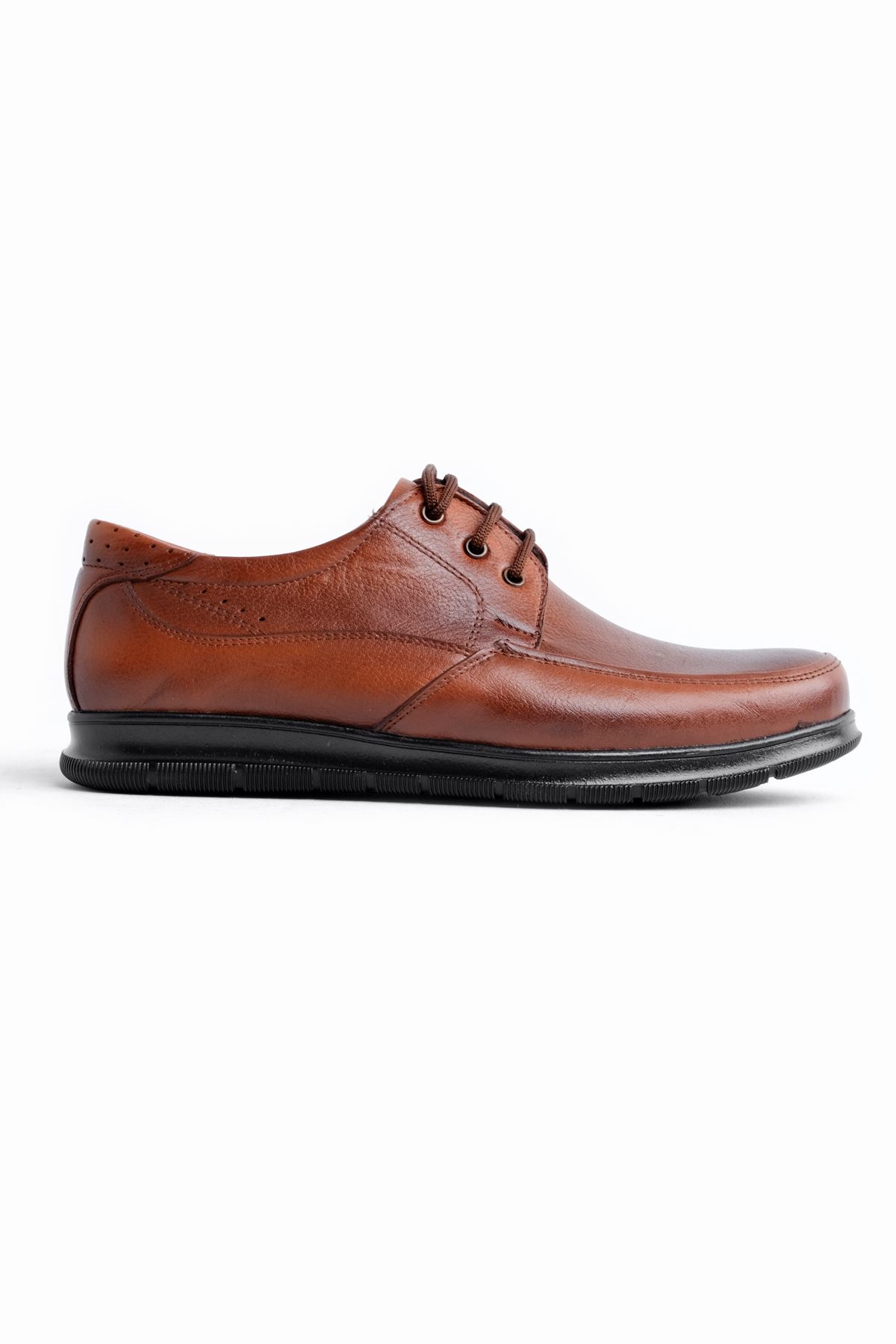 Tegan Erkek Hakiki Deri Klasik Ayakkabı-Kahverengi