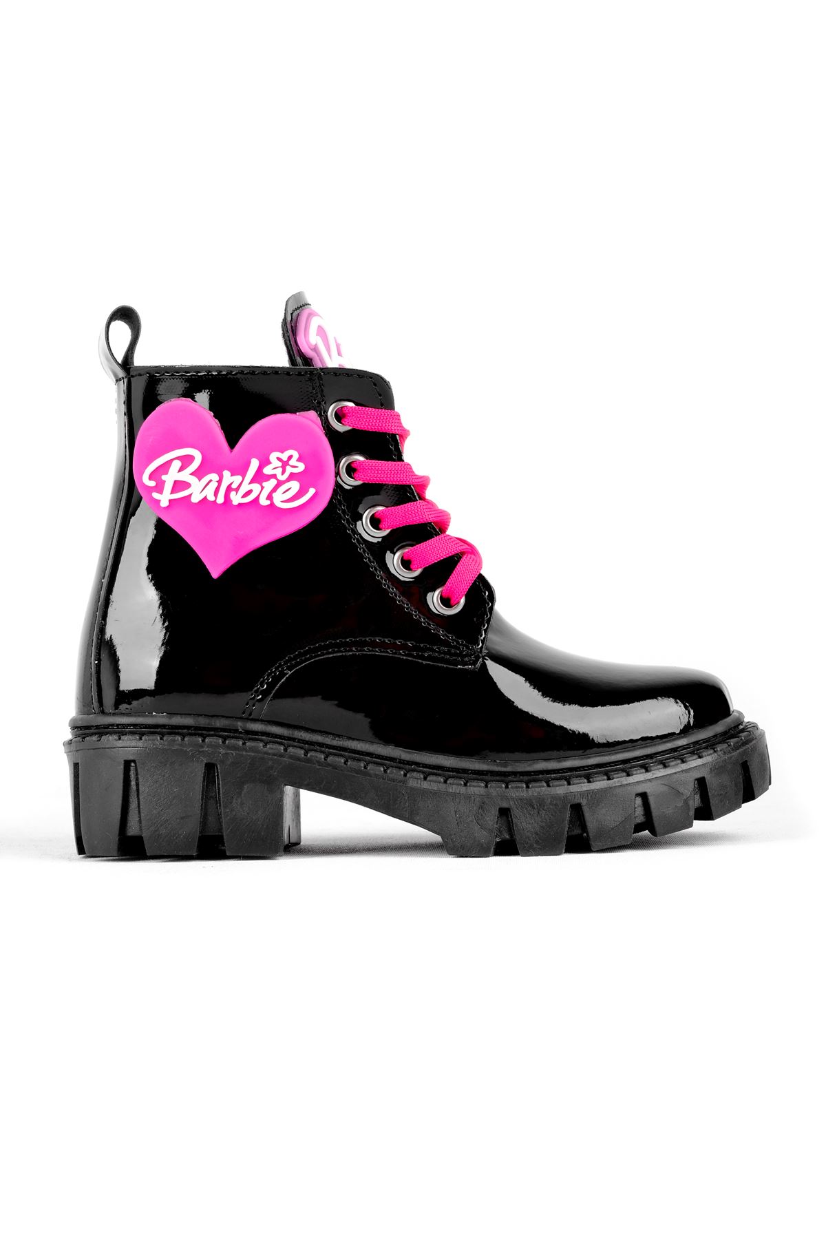 Kız Çocuk Barbie Yazılı Bot-siyah