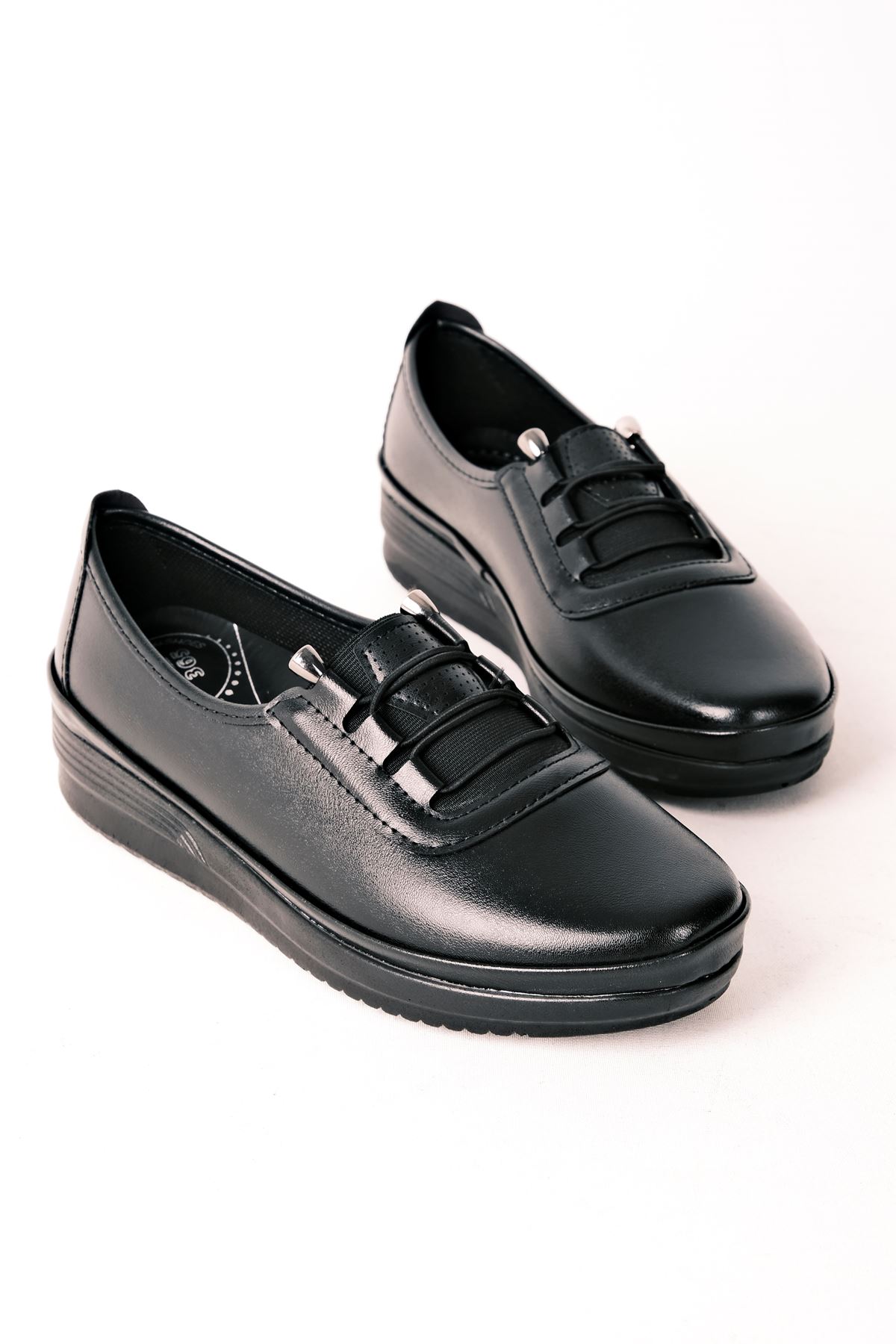 Kadın Günlük Ayakkabı Süs Bağcık-siyah