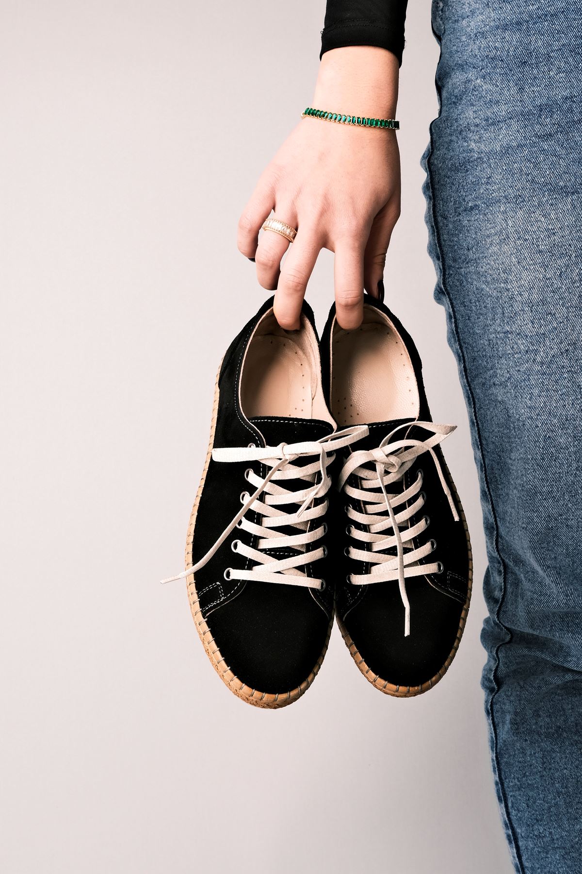 Calli Kadın Hakiki Deri Dikiş Detaylı Bağcıklı Günlük Ayakkabı-S.Siyah