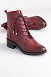 ANGLE KADIN POSTAL HAKİKİ DERİ-Bordo