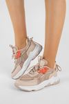 Rosta Kadın Spor Ayakkabı İp Detaylı-Nude