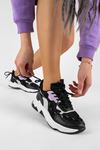 Rosta Kadın Spor Ayakkabı İp Detaylı-siyah