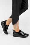 Becca Kadın Ayakkabı Parlak Bağcıklı-siyah