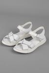 Taproot Hakiki Deri Sandalet Ön Cırtcıtlı Memory Taban-beyaz