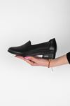 Jambu Kadın Hakiki Deri Ayakkabı Küçük Topuk-siyah