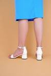 Thayer Kadın Topuklu Ayakkabı Tek Bant-beyaz