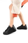 Moneta Kadın Spor Ayakkabı Bağcıklı-siyah