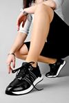 Diamond Kadın Spor Ayakkabı Parlak Taş Detay-siyah