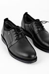 Juno Hakiki Deri Erkek Ayakkabı Klasik-siyah