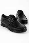 Stewart Erkek Hakiki Deri Bağcıklı Ayakkabı-siyah