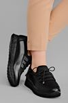 Ember Kadın Bağcık Detaylı Spor Ayakkabı-siyah