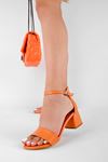 Thayer Kadın Topuklu Ayakkabı Tek Bant-turuncu