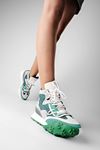 Jerry Kadın Renkli Parçalı Spor Ayakkabı-Yeşil