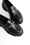 Jennifer Kadın Oxford Ayakkabı metal detaylı-siyah