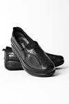 Jose Lastik Detay Kadın Hakiki Deri Günlük Ayakkabı-siyah