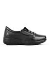Lamie Delik Detay Hakiki Deri Kadın Günlük Ayakkabı-siyah