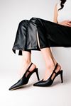 Ezra Kemer Detay Kadın Topuklu Ayakkabı-siyah