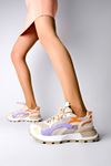 Eleven Dikiş Detaylı Kadın Spor Ayakkabı-Krem