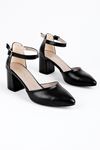 Vane Bilekten Geçmeli Kadın Topuklu Ayakkabı-siyah